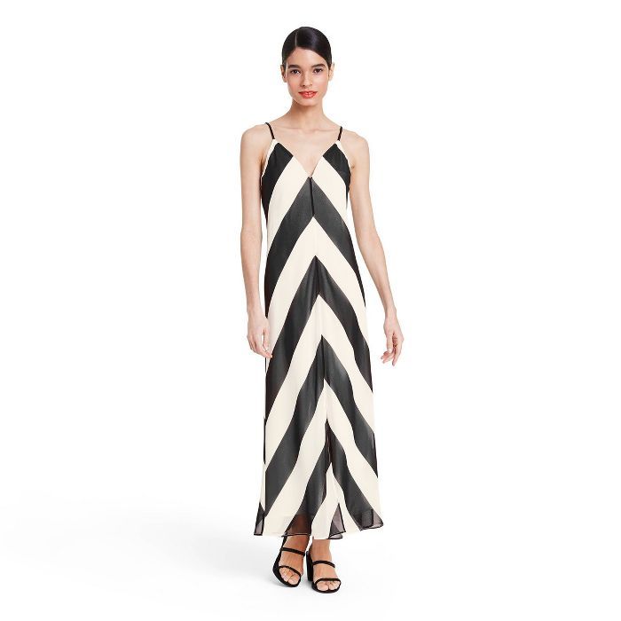 Chevron Sleeveless Slip Dress - Christopher John Rogers for Target Black/White | Target