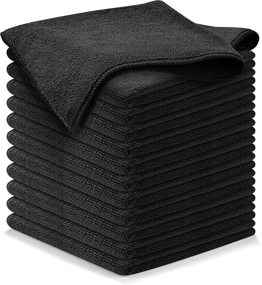 USANOOKS Microfiber Cleaning Cloth - 12Pcs (16x16 inch) High Performance - 1200 Washes, Ultra Abs... | Amazon (US)