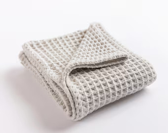 Waffle Baby Blankets in natural earthy colors - made from soft and lofty waffle gauze - 100% cott... | Etsy (US)