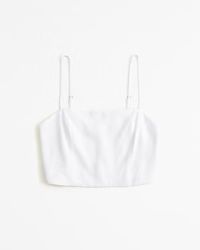 Crinkle Textured Squareneck Set Top | Abercrombie & Fitch (US)