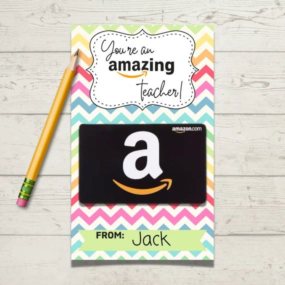 Teacher Appreciation Gift  Gift Card Holder  Amazon Gift | Etsy | Etsy (US)