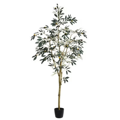 Vickerman 6' Artificial Potted Olive Tree. In a 6"Lx6"Wx5"H base. | Target