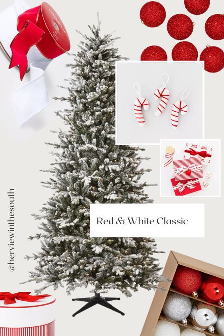 My favorite look of all - a classic red & white Christmas! Decorate with candy cane stripes and Santa Claus! 

#LTKSeasonal #LTKhome #LTKHoliday