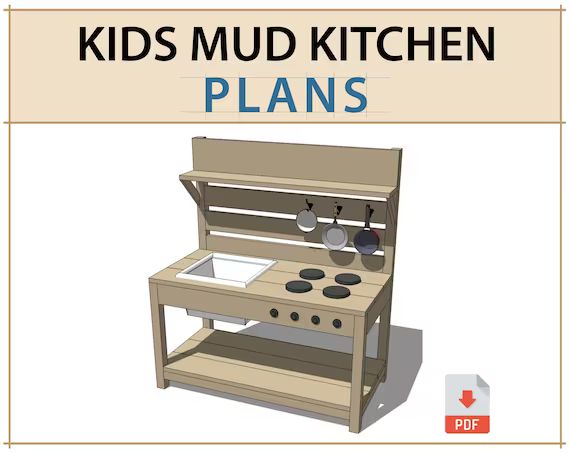 Mud Kitchen DIY Plans  Easy Build Kid's Mud Kitchen | Etsy | Etsy (US)