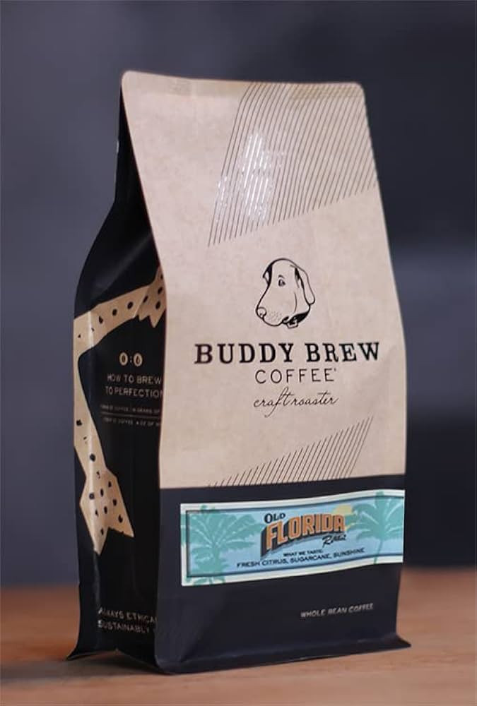 Buddy Brew Coffee, Old Florida Roast- Medium Roast Whole Bean - Sustainably Sourced in Brazil & C... | Amazon (US)