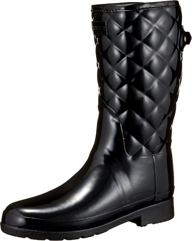 Hunter Footwear Women's Refined Short Quilted Gloss Rain Boot | Amazon (US)