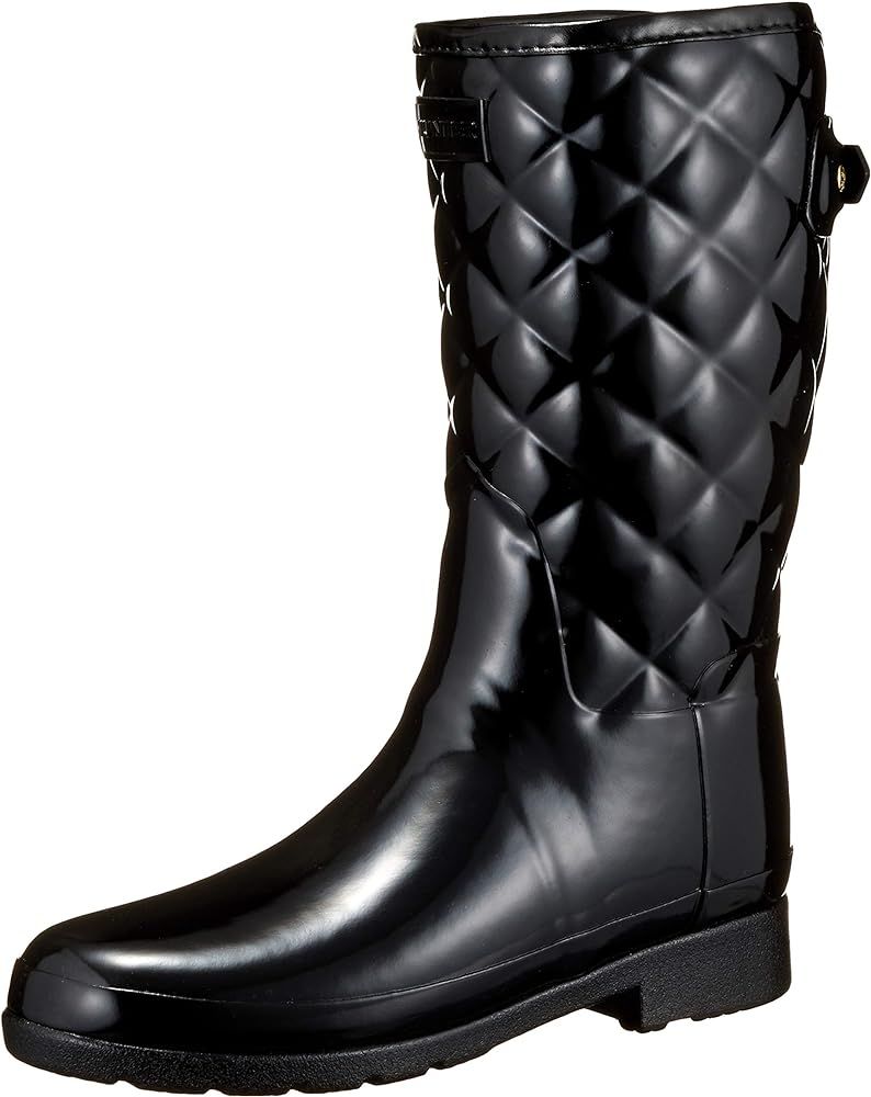 Hunter Footwear Women's Refined Short Quilted Gloss Rain Boot | Amazon (US)