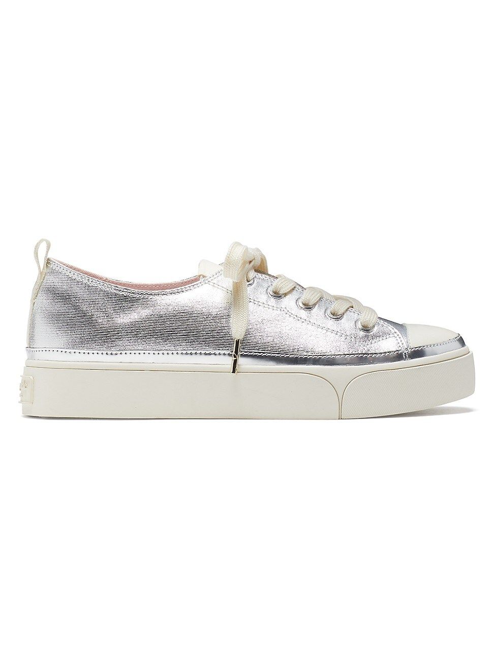 Kate Spade New York Women's Kaia Metallic Canvas Platform Sneakers - Silver - Size 9.5 | Saks Fifth Avenue