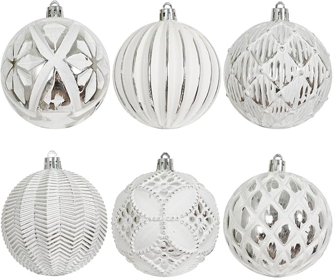 XmasExp Vintage Rustic Christmas Ball Ornaments Sets, 3.15" Plastic Farmhouse Distressed Tree Dec... | Amazon (US)