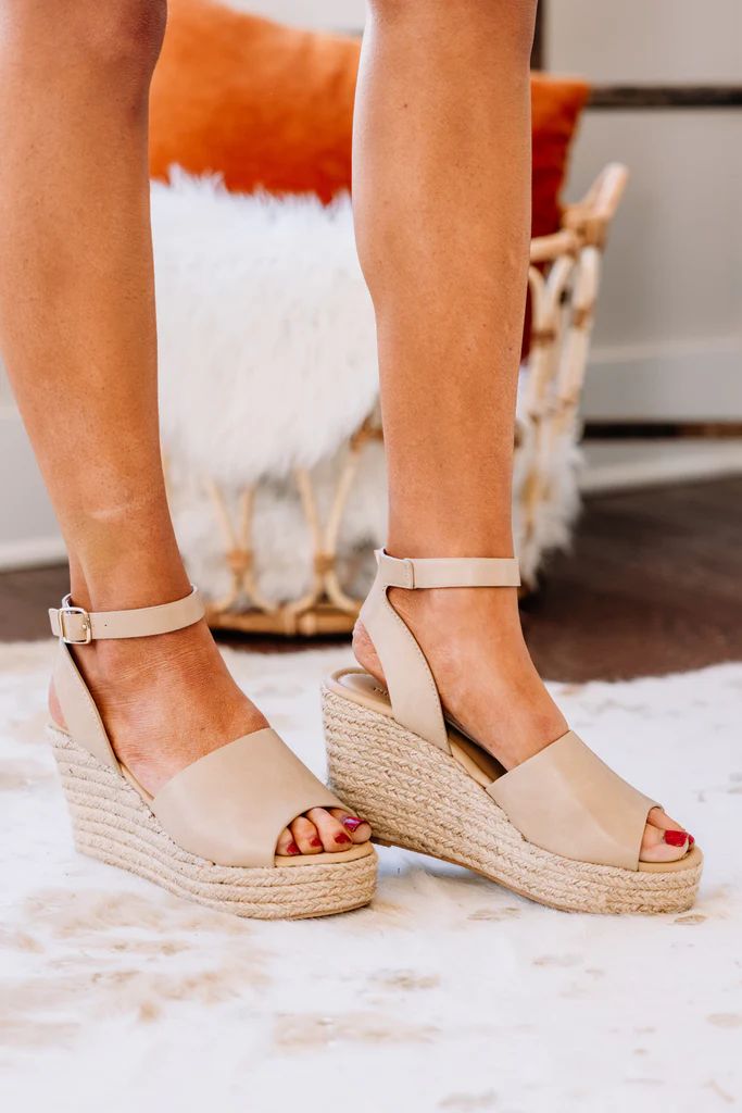 Keep You Updated Nude Wedges | The Mint Julep Boutique