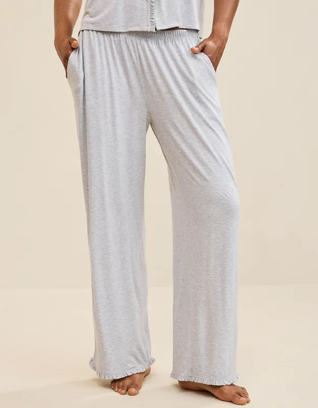 Aerie Real Soft® Ruffle Trouser PJ Pant | Aerie