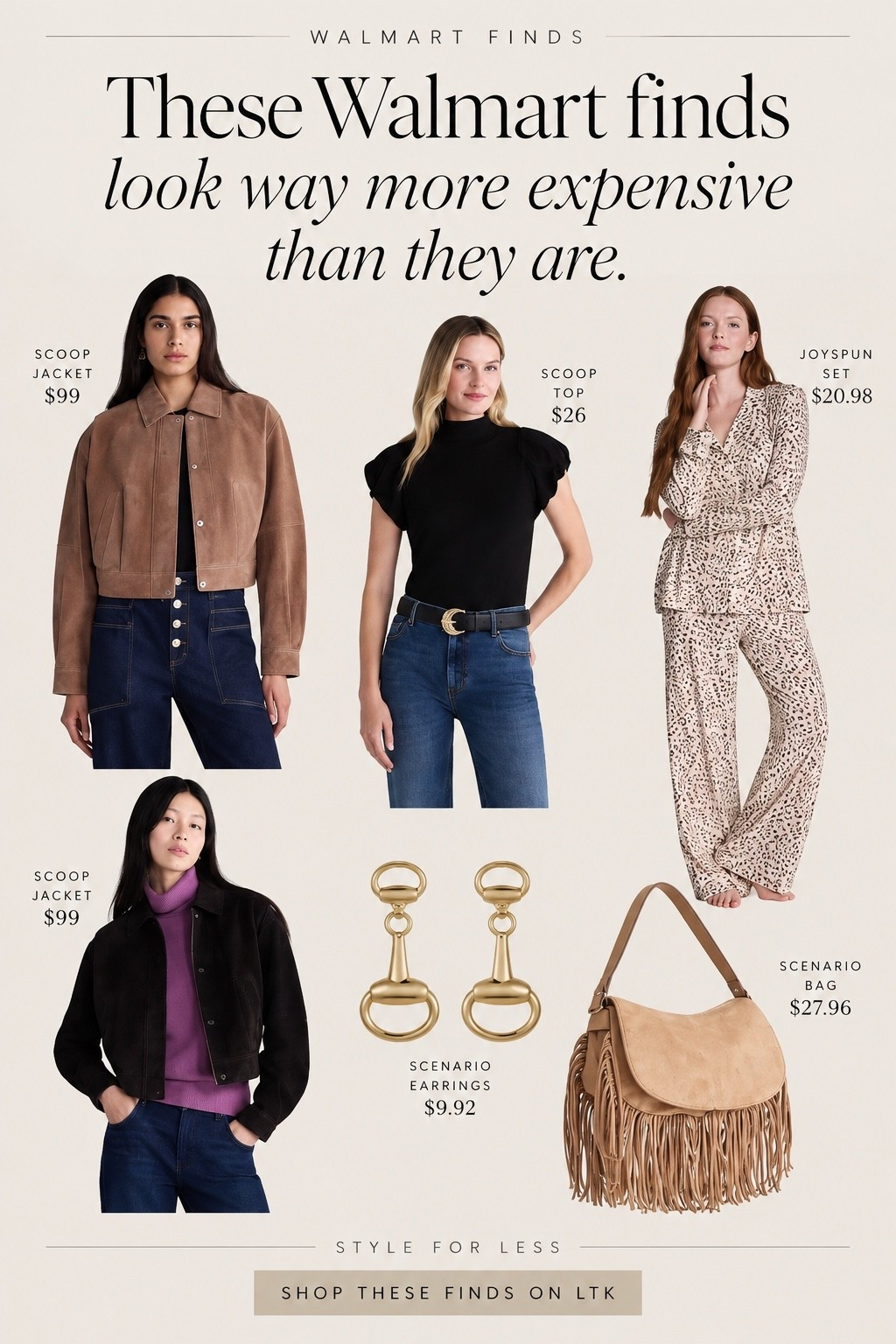 Walmart Finds That Look Way More Expensive

Walmart is so good right now. These are some of my favorite recent finds that have that elevated, expensive look without the price tag. The $10 horse-bit earrings, $21 lounge set and fringe bag are especially good. Linking everything here before the best pieces sell out!

#WalmartFinds #WalmartFashion #WalmartStyle #AffordableFashion #FallFashion #LTKFinds #LTKStyle

#LTKSeasonal #LTKBeauty #LTKOver40