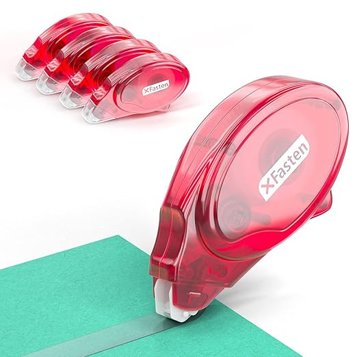 XFasten Double Sided Tape Roller for Scrapbooking, 0.3” X 360” 4-Pack Scrapbook Tape Adhesive... | Amazon (US)
