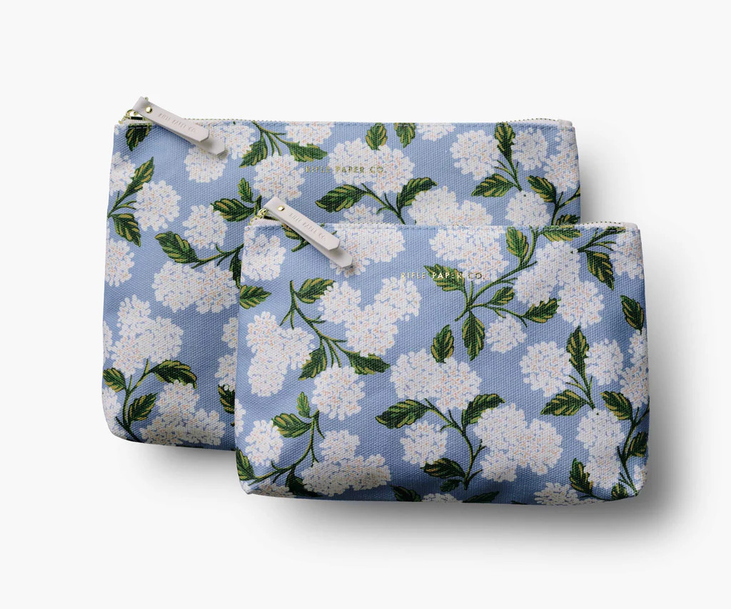 Zippered Pouch Set - Hydrangea | Rifle Paper Co.