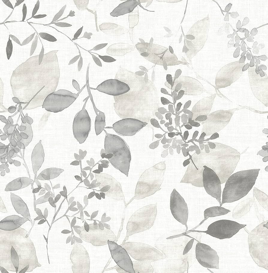 NuWallpaper NUS3144 Breezy Peel & Stick Wallpaper, Grey | Amazon (US)