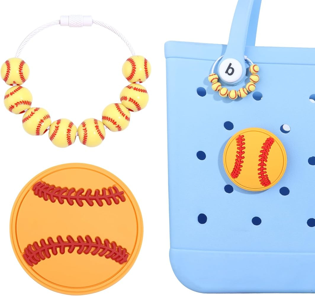 2Pcs Sports Ball Style Charms for Bogg Bag Accessories Compatible with Bogg Bag Original All Mode... | Amazon (US)