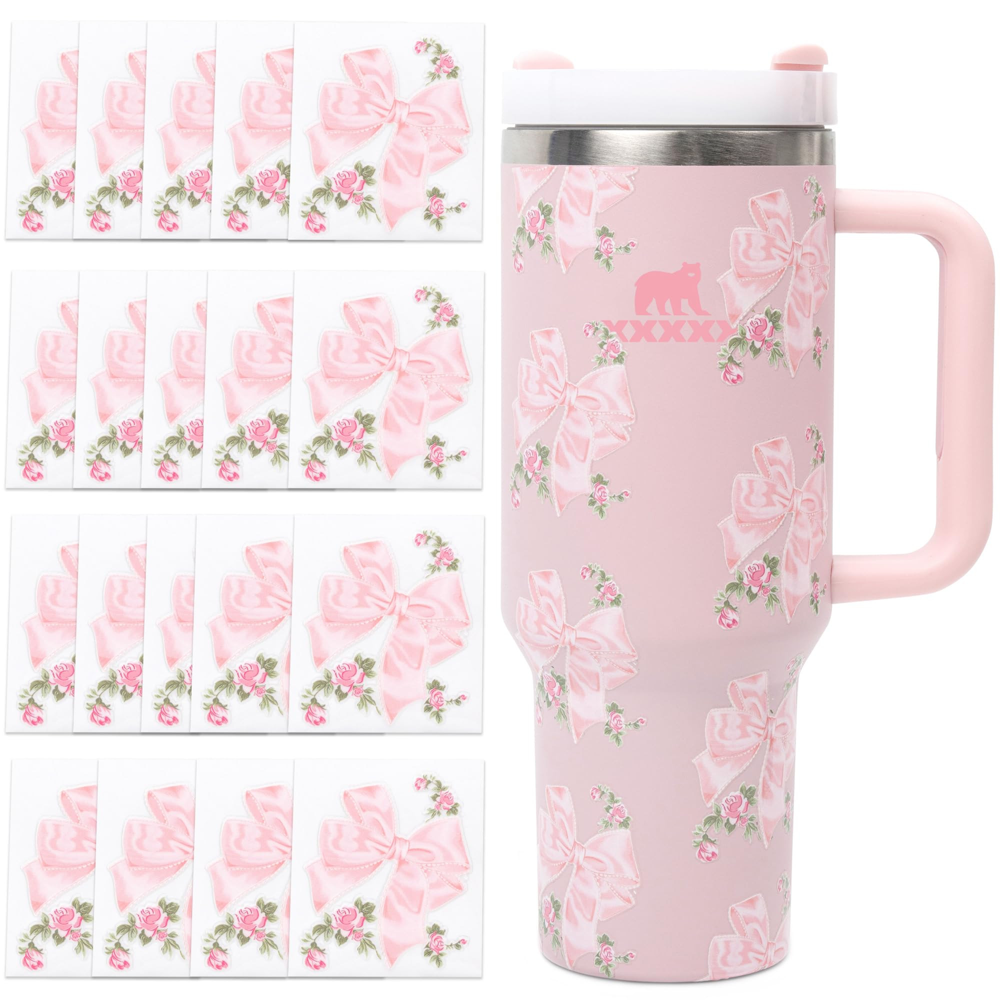 Bows Stickers Compatible with Stanley Tumbler Accessories - Fits Holiday Quencher Tumbler 40 oz, ... | Amazon (US)