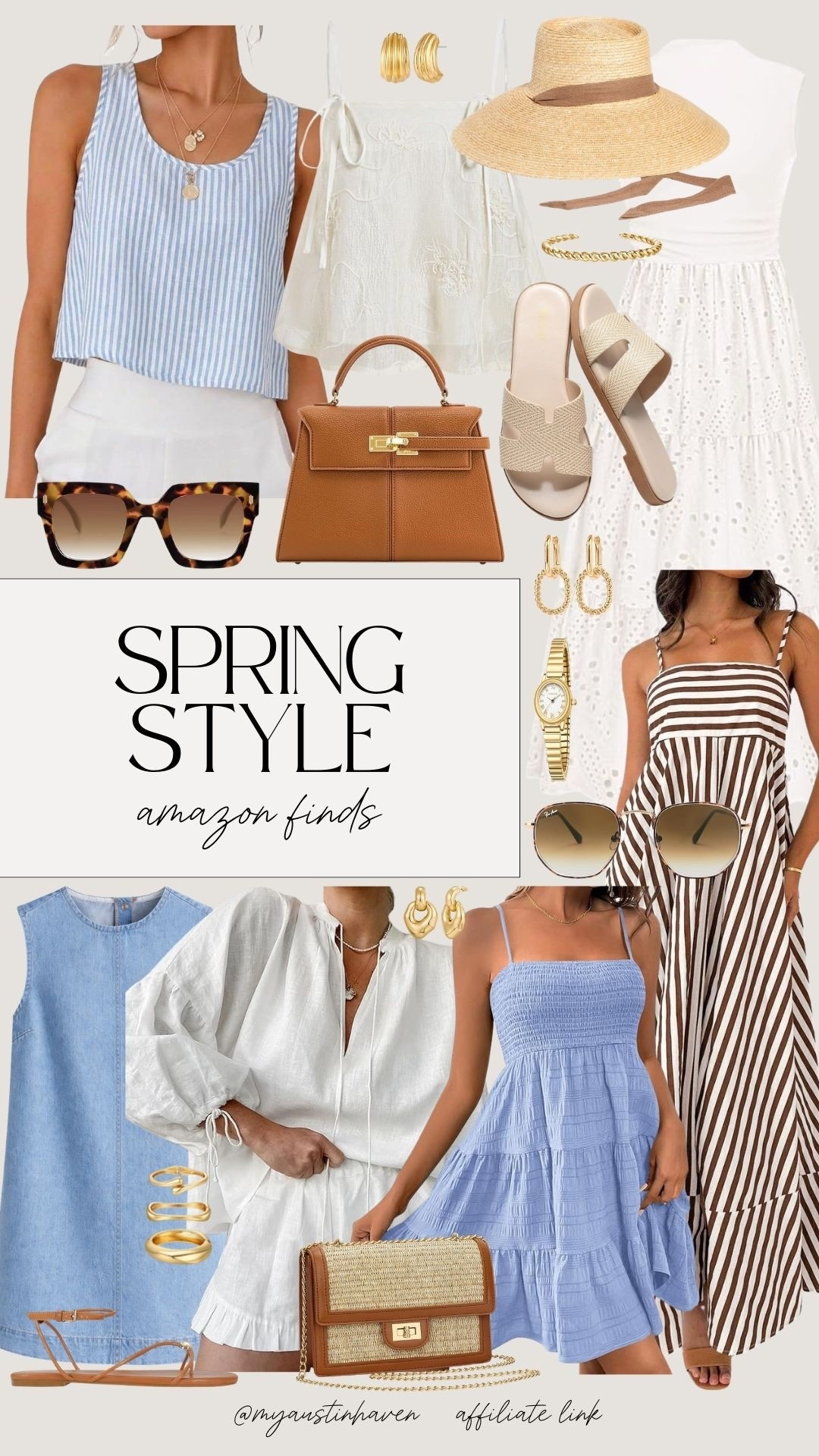 Easy spring outfits you’ll wear on repeat. ✨ Neutral dresses, stripes and effortless everyday style.

Amazon spring outfits, spring dresses women, blue striped tank outfit, white eyelet skirt, neutral summer dress, striped maxi dress brown white, casual spring style, affordable fashion finds, amazon fashion finds, spring capsule wardrobe, coastal outfit aesthetic, neutral outfit ideas, everyday chic outfits, woven sandals women, straw hat outfit, gold jewelry layering, classic spring style, warm weather outfits, vacation outfit ideas, effortless outfits women 

 

#LTKootd #LTKgrwm #LTKmomlife
