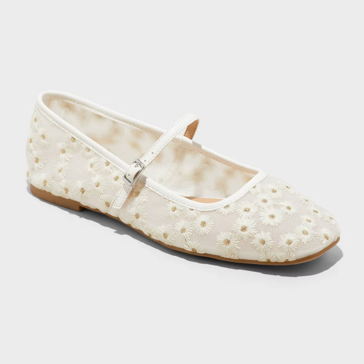 Women's Elsa Eyelet Mary Jane Ballet Flats with Memory Foam Insole - Wild Fable™ | Target