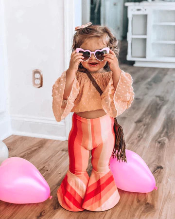 Savanna Off-the-Shoulder Dot Top - Pretty 'n Peach | Bailey's Blossoms