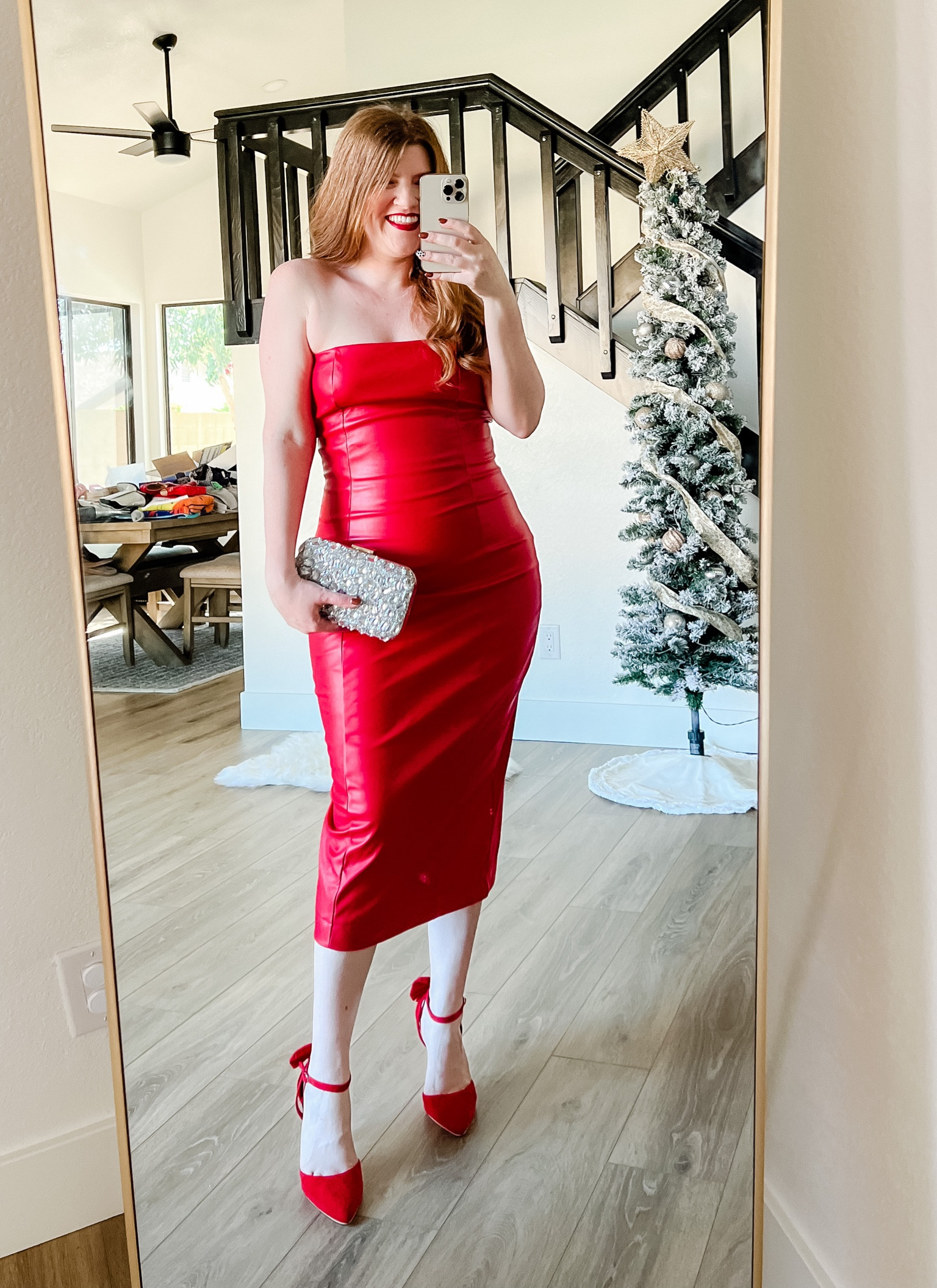 Faux leather dress from amazon perfect for the holidays! Amazon dress. Holiday dress. Holiday shoes. 

#LTKstyletip #LTKshoecrush #LTKHoliday