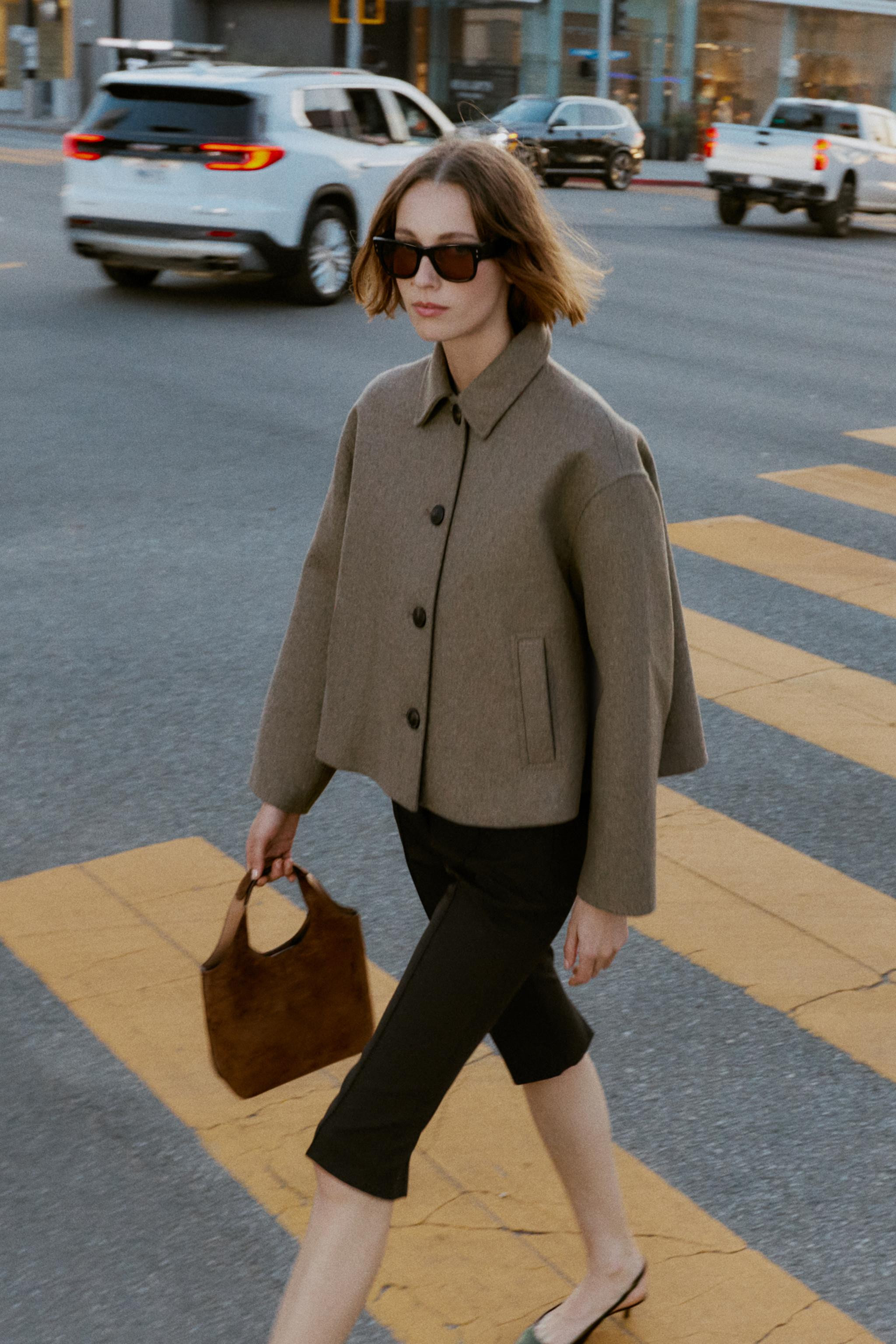 WOOL BLEND SHORT COAT | Zara US