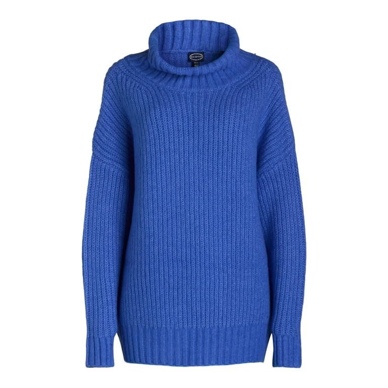 Scoop Women’s Chunky Funnel Neck Sweater, Lightweight, Sizes XS-XXL - Walmart.com | Walmart (US)
