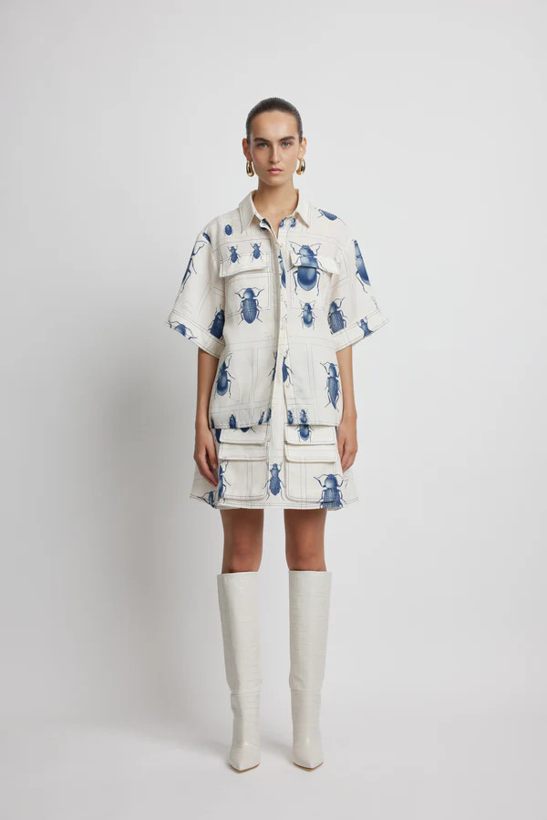 Beetle Utility Shirt - Beetle Print | Sunset Lover