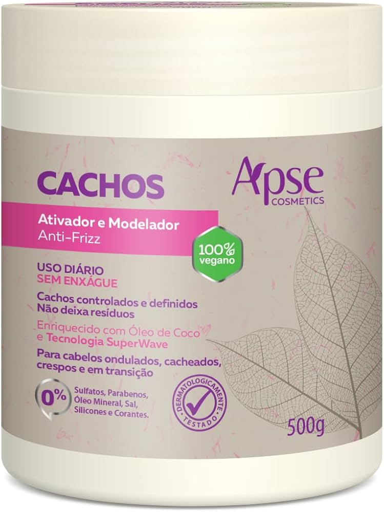 Ativador e Modelador Anti Frizz Cachos 500g, Apse Cosmetics | Amazon (BR)