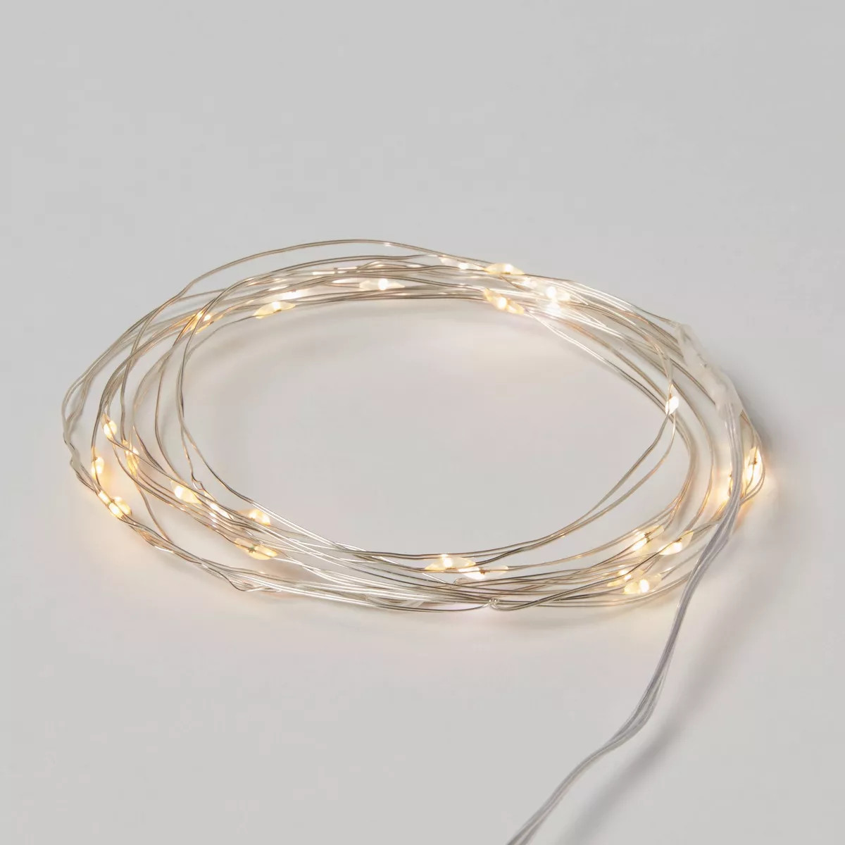 30ct LED Dewdrop Christmas Indoor Fairy String Lights White/Gold with Silver Wire - Wondershop™ | Target