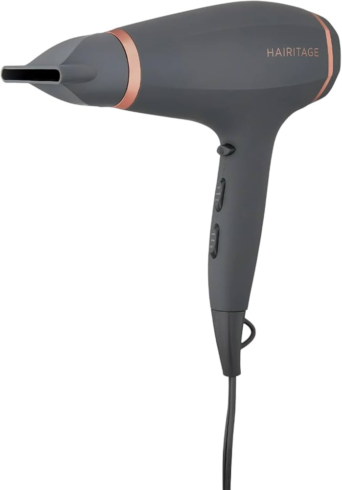Hairitage 1875 Watts Ionic Hair Blow Dryer, Frizz Control and Shine for All Hair Types​ Plus Co... | Amazon (US)
