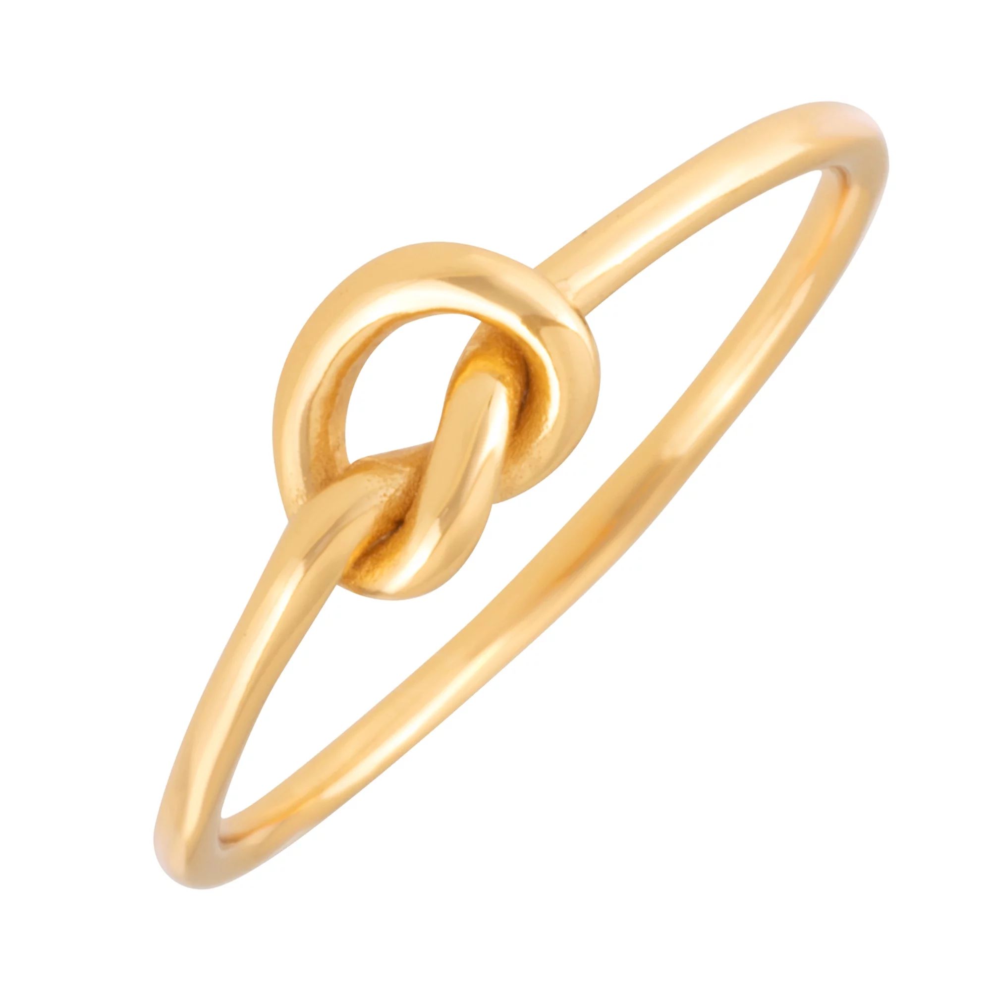 18K Gold Plated Sterling Silver Love Knot Fashion Rings for Women | Walmart (US)