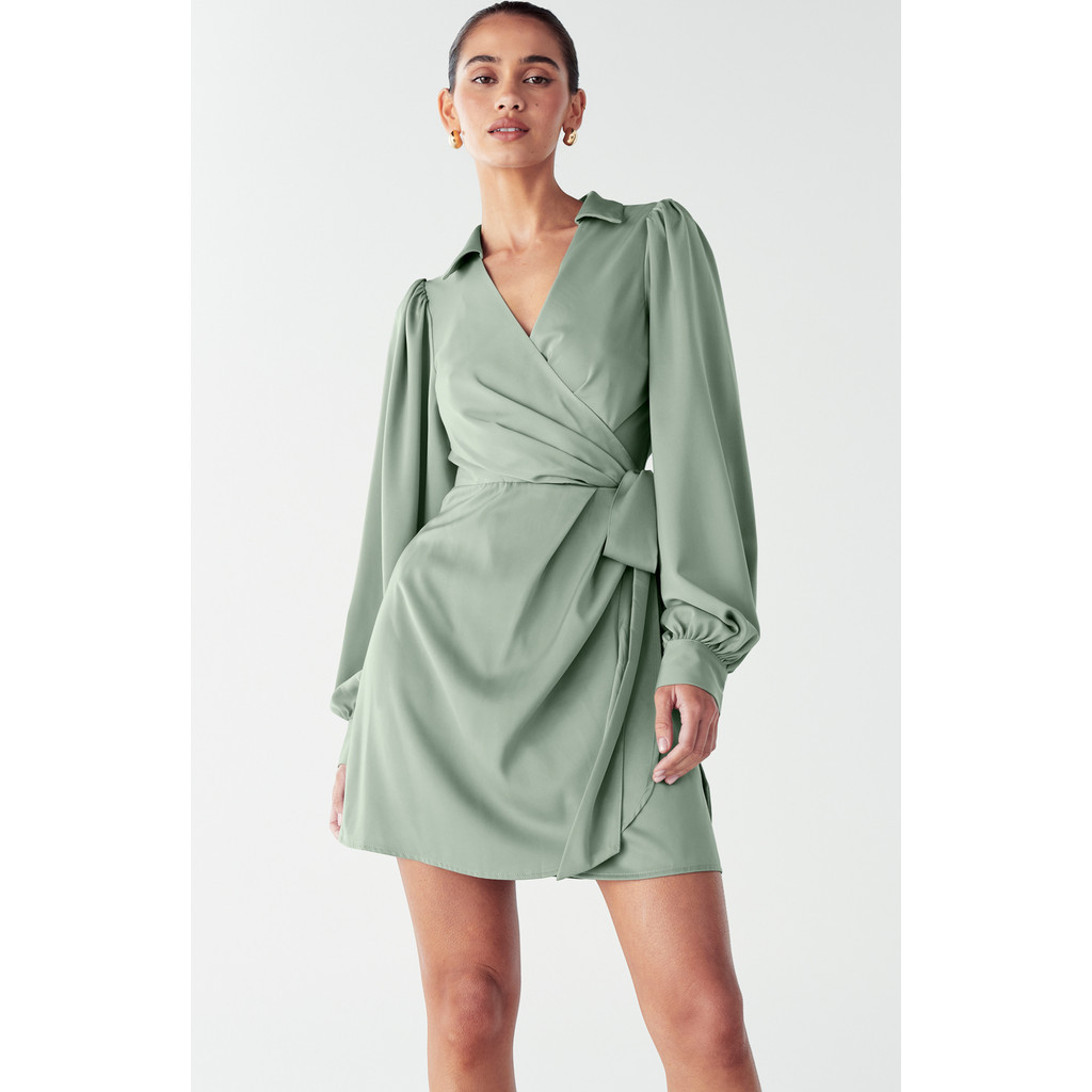 WILLA Pearl Wrap Dress in Navy Blue at Nordstrom, Size 10 | Nordstrom