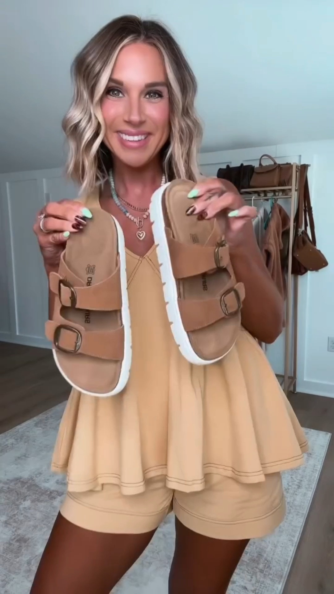When a set feels more like a name brand, you already know it’s going to be GOOD. 🤌✨ The fit, the quality, the comfort... all giving expensive without the expensive price tag. 

I'm 5'6 141lbs in a size butter yellow matching set with tank top and pull-on shorts, platform sandals fit true to size  

 #LTKgrwm #LTKmomlife #LTKSeasonal