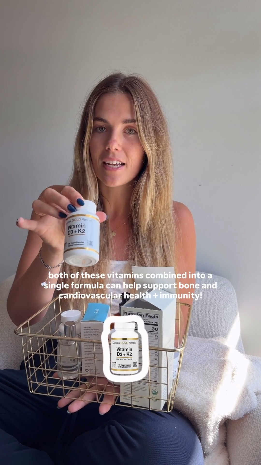 Code KIRA
California Gold Nutrition® Vitamin D3 + K2 combines both of these vitamins into a single formula that can help support bone and cardiovascular health + immunity! @iherb #ad #iherb


#LTKgrwm #LTKmorningroutine #LTKfitnessgoals