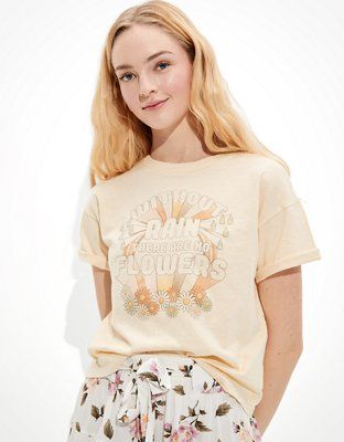 AE Cropped Graphic T-Shirt | American Eagle Outfitters (US & CA)