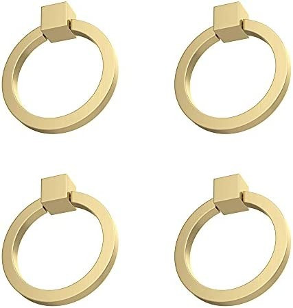 RZDEAL 4Pcs 2.0"x 1-7/9" Solid Brass Pulls for Dresser Drawer Ring Pulls Furniture Hardware Brush... | Amazon (US)