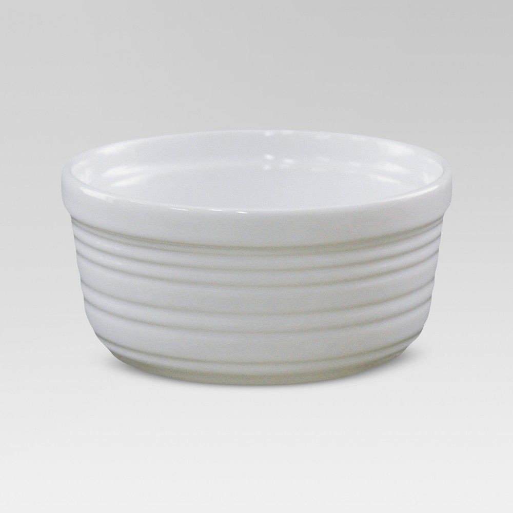 6oz Porcelain Stripe Ramekin White - Threshold | Target