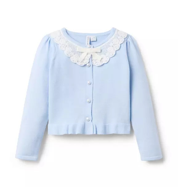 Floral Lace Collar Cardigan | Janie and Jack