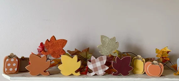 Leaves  wood fall leaves Halloween decor fall decor small | Etsy | Etsy (US)