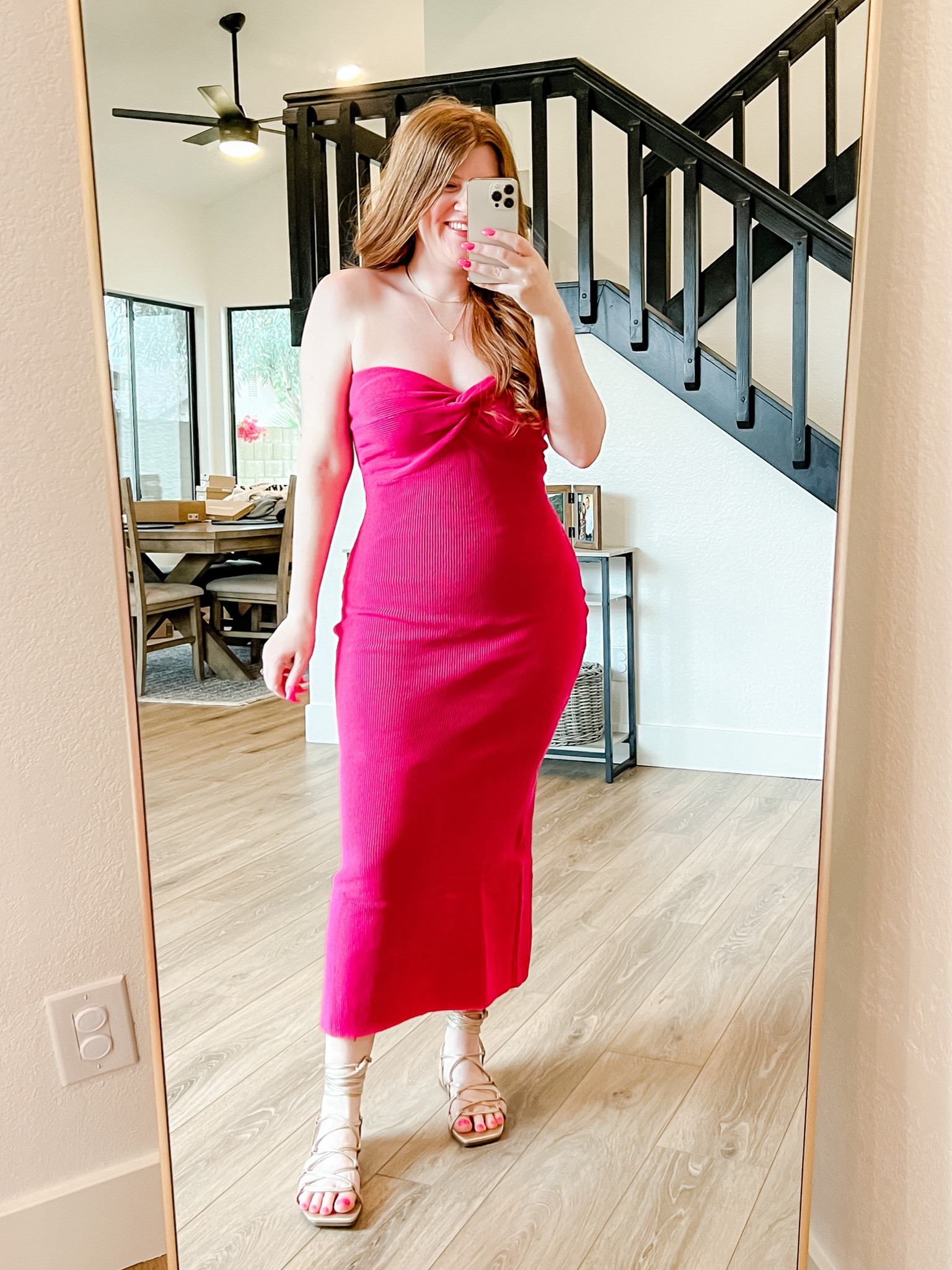 Love this knit dress from amazon. Wearing size medium with shapewear under. Midi dress. Beach outfit. Vacation dress. 

#LTKstyletip #LTKunder50 #LTKtravel