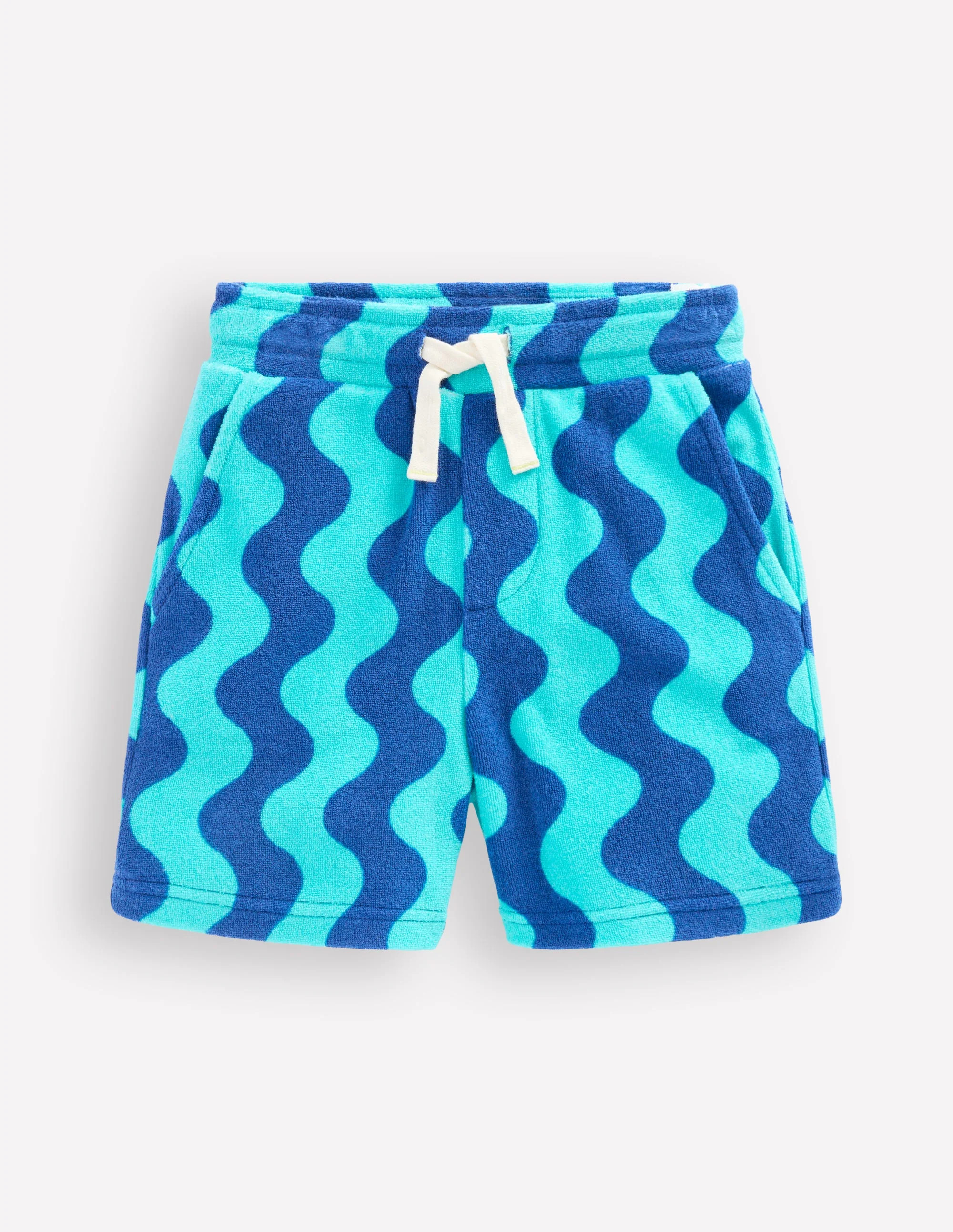 Boden Boys Towelling Shorts in Blue | Size 11-12 Years | Boden (US)