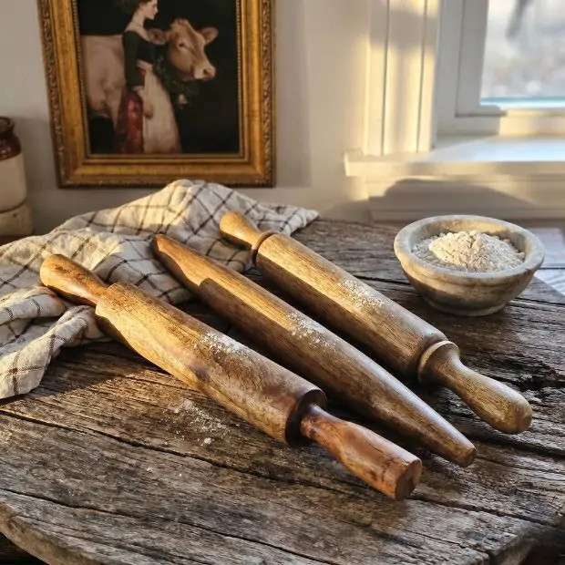 Old World Kitchen Rolling Pin Set of 3 | Antique Farm House
