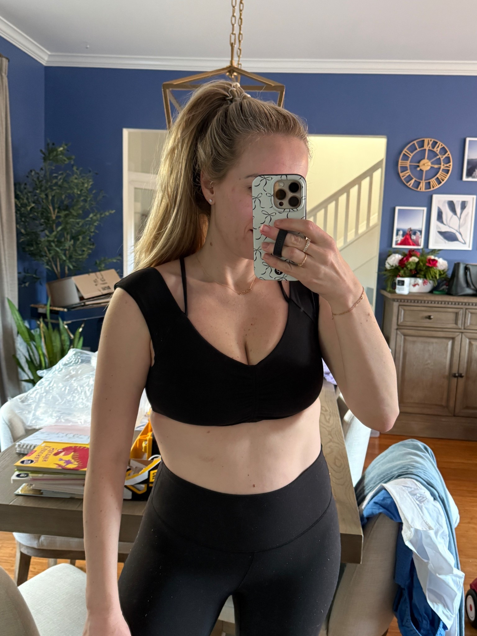 Loving this new sports bra! The tiny strap detail and faux sleeve is so flattering! Comes in 3 colors and fits true to size. Also linking the leggings in wearing (better than lulu at half the price) and a few other leggings I like! 

#LTKActive #LTKFindsUnder50 #LTKStyleTip