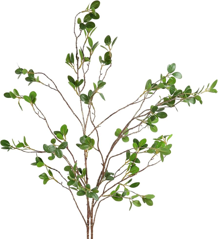 EDIMENS 2 Packs 41.7 Inch Artificial Ficus Branches Faux Stems Eucalyptus Branches Faux Leaf Spra... | Amazon (US)