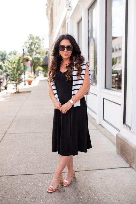 Black rayon spandex midi dress by Clara Sunwoo New York linking similar.


#LTKOver40 #LTKWorkwear #LTKFindsUnder50