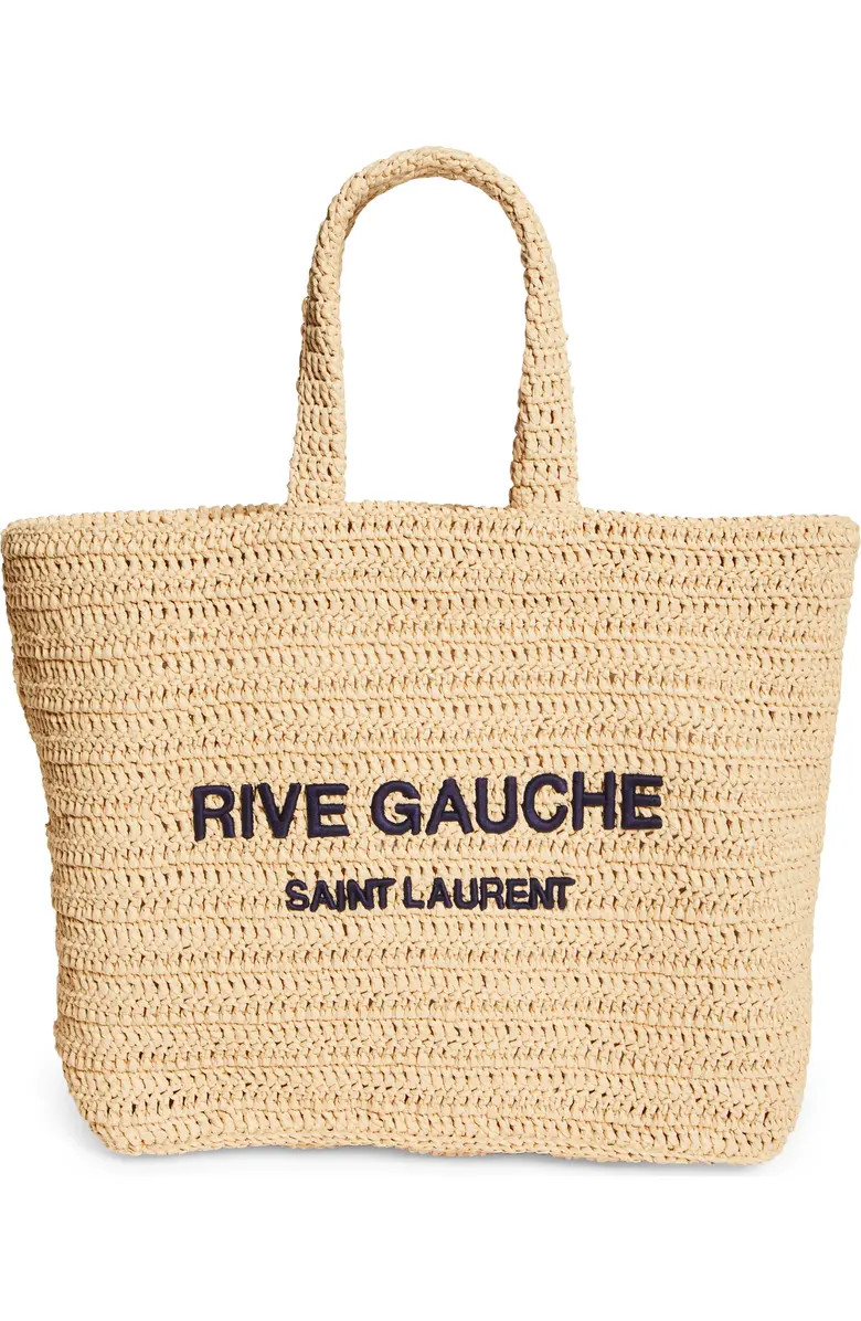Rive Gauche Logo Crochet Tote | Nordstrom