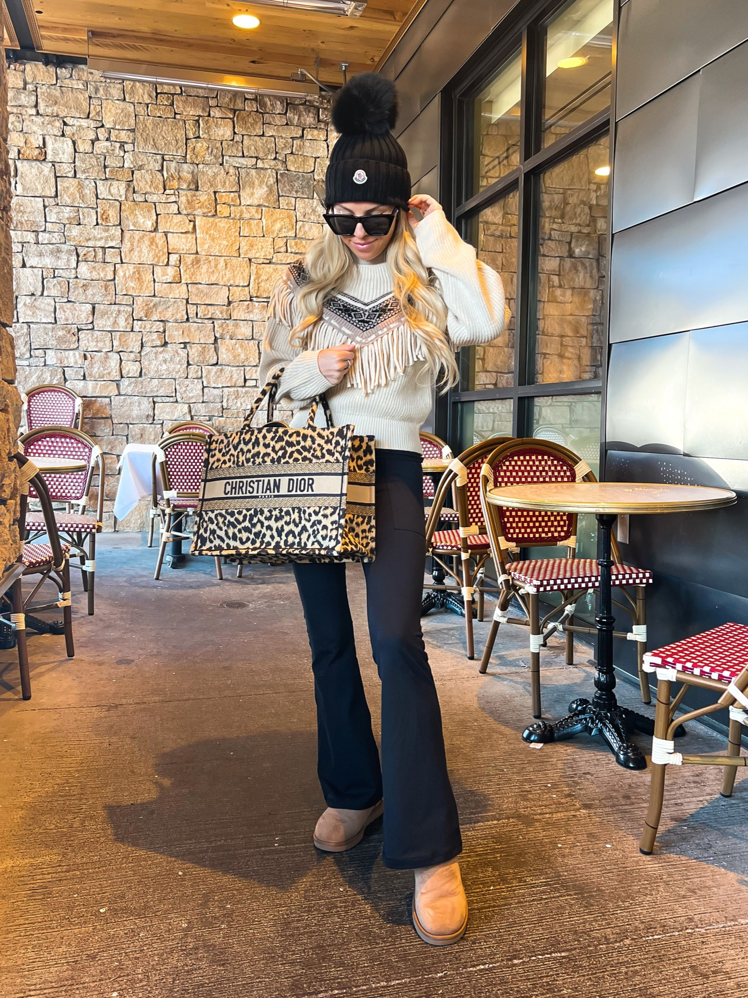 Travel outfit. Comfy cozy winter outfit. Fringe sweater. Winter sweater. Flare leggings. Jackson hole 

#LTKshoecrush #LTKSeasonal #LTKtravel