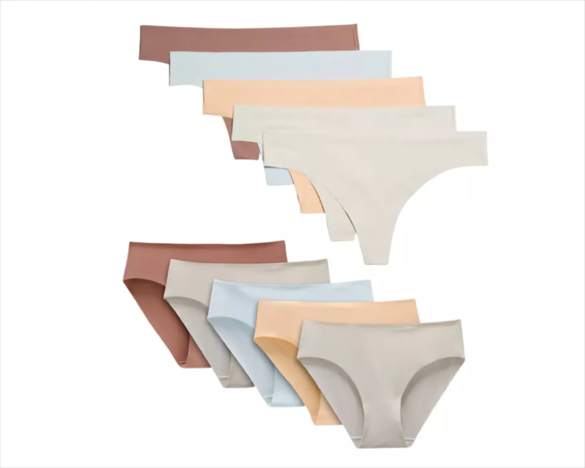 InvisiWear Mid-Rise Thong Underwear, Underwear