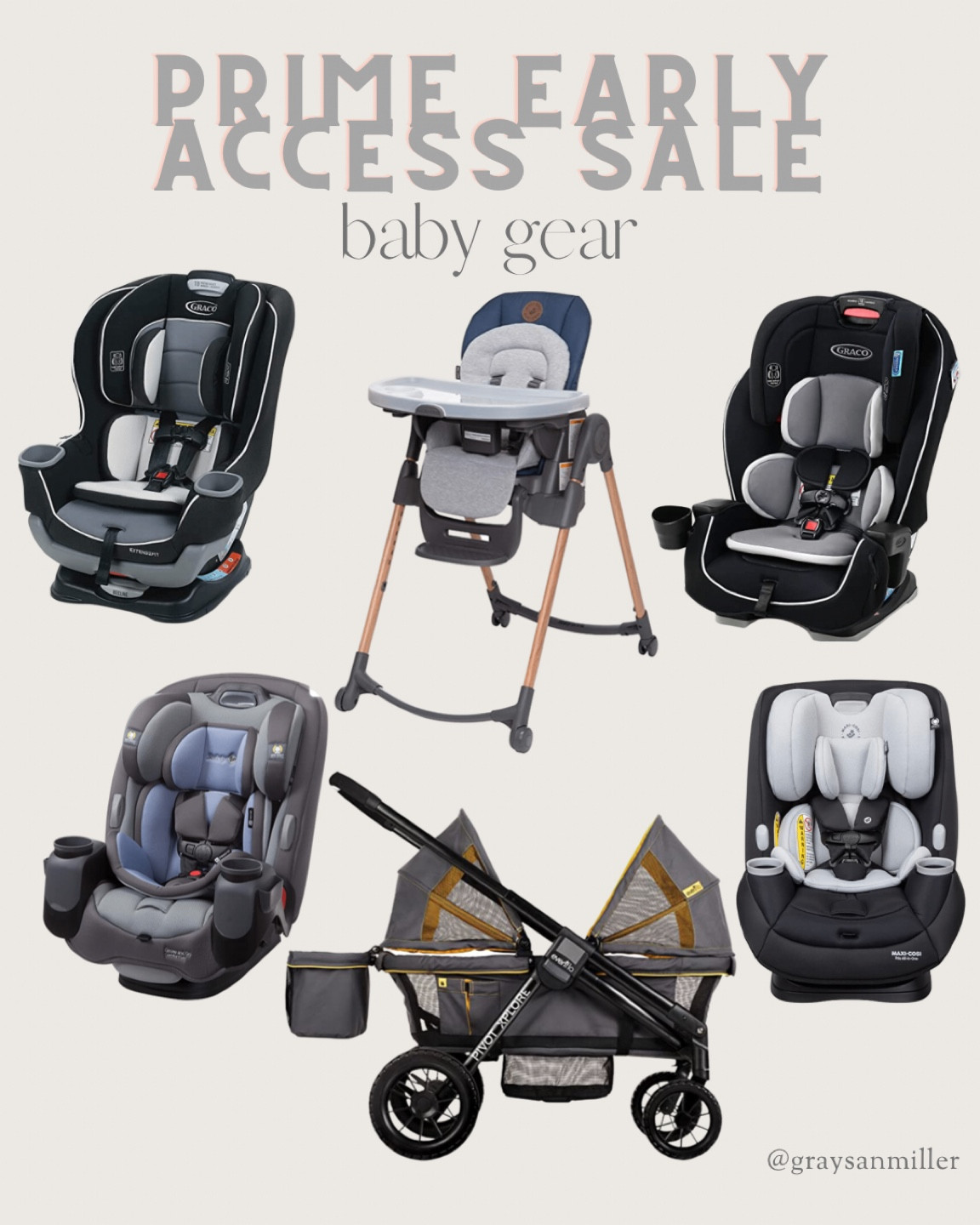 Prime Early Access Sale deals on Maci Cosi and Grace car seats, wagons and high chairs 

#LTKbump #LTKsalealert #LTKHoliday